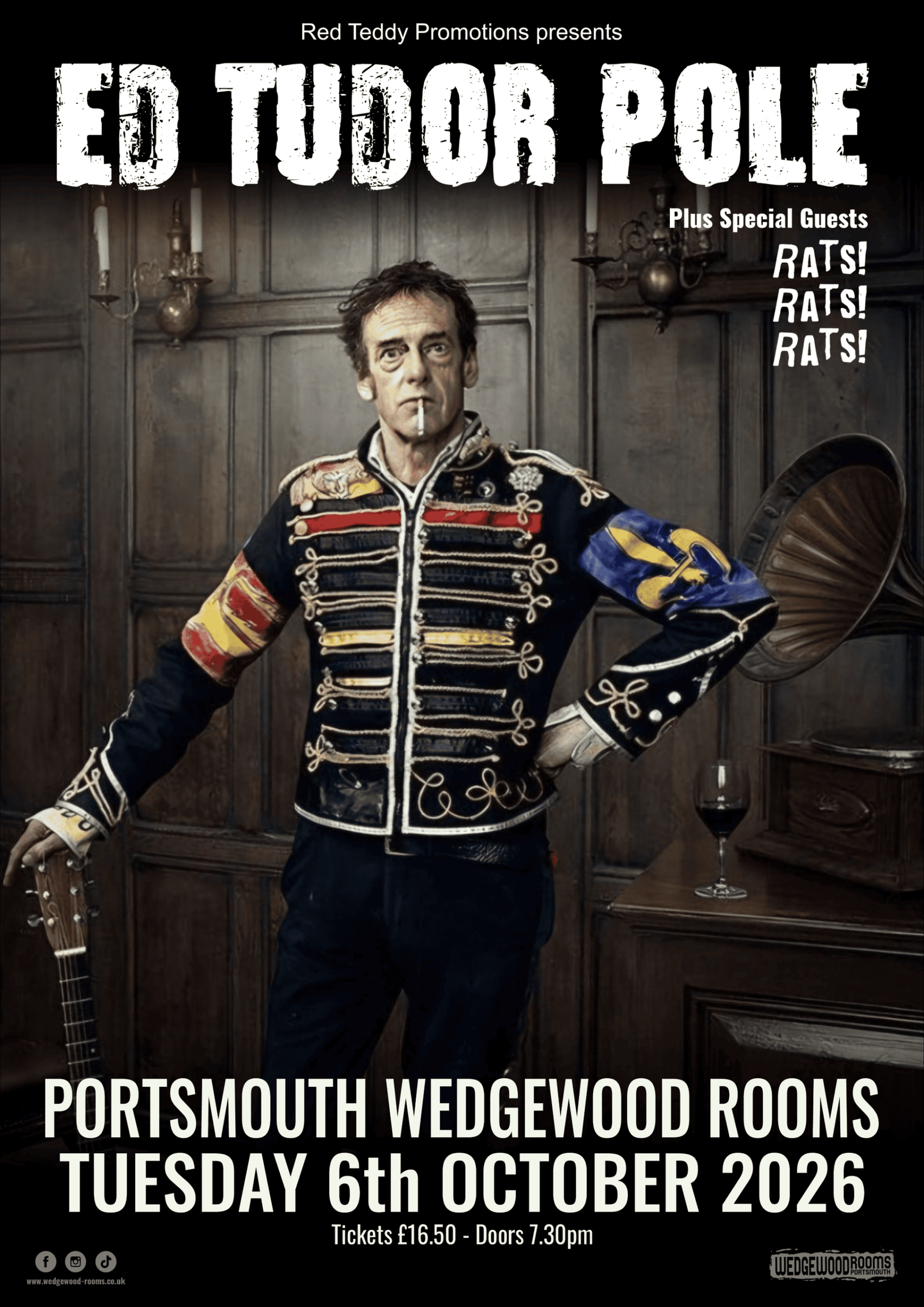 Portsmouth gig – 6th Oct with Rats! Rats! Rats! support